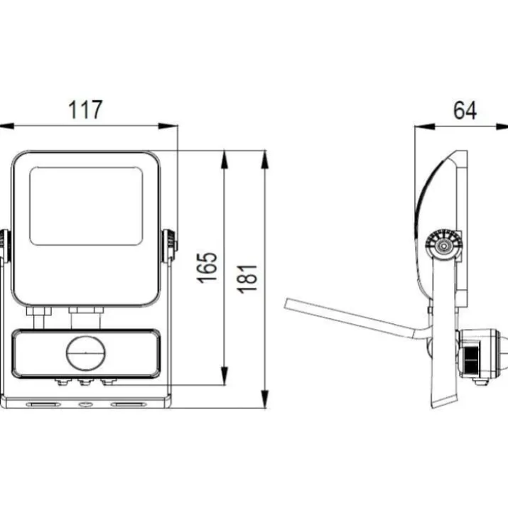 4lite Floodlight projektør med sensor, 4000K, 20W