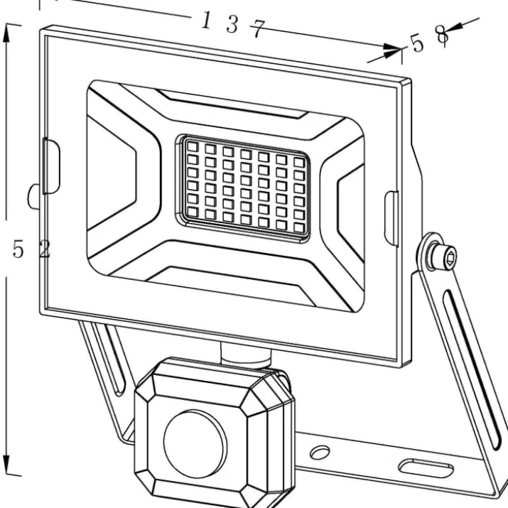 4lite Floodlight projektør med sensor, 4000K, 30W