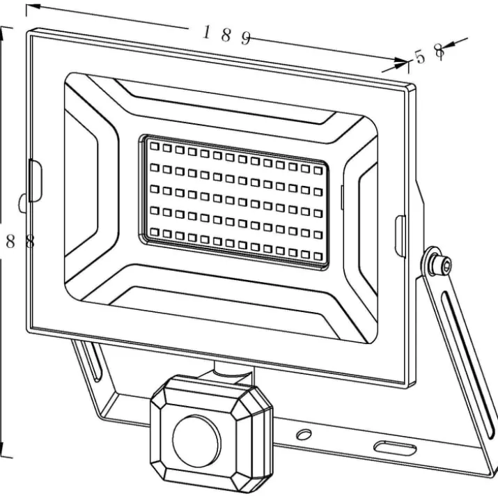 4lite Floodlight projektør med sensor, 4000K, 50W