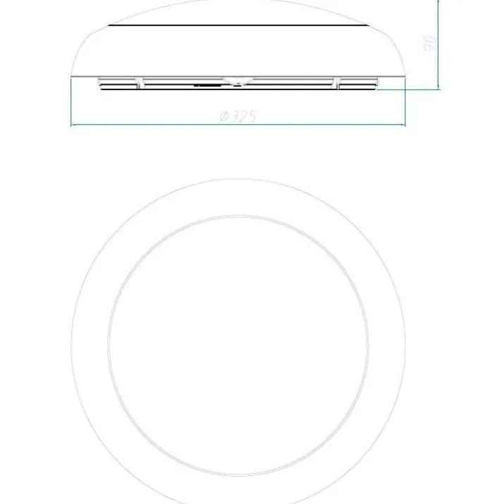 4lite Kudo plafond med nødlys & sensor, hvid