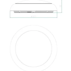 4lite Kudo plafond med nødlys & sensor, krom