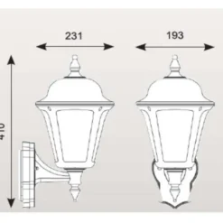 4lite Lantern udendørs væglampe