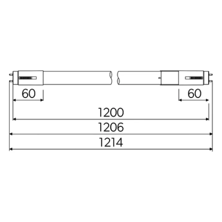 4lite T8 lysstofrør, 9W/18W, 120 cm