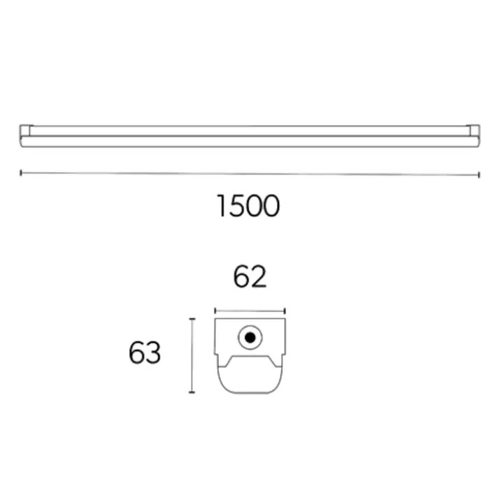 4lite Torre lysarmatur, 25-50W, 150 cm