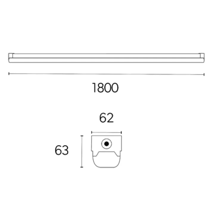4lite Torre lysarmatur, 30-60W, 180 cm