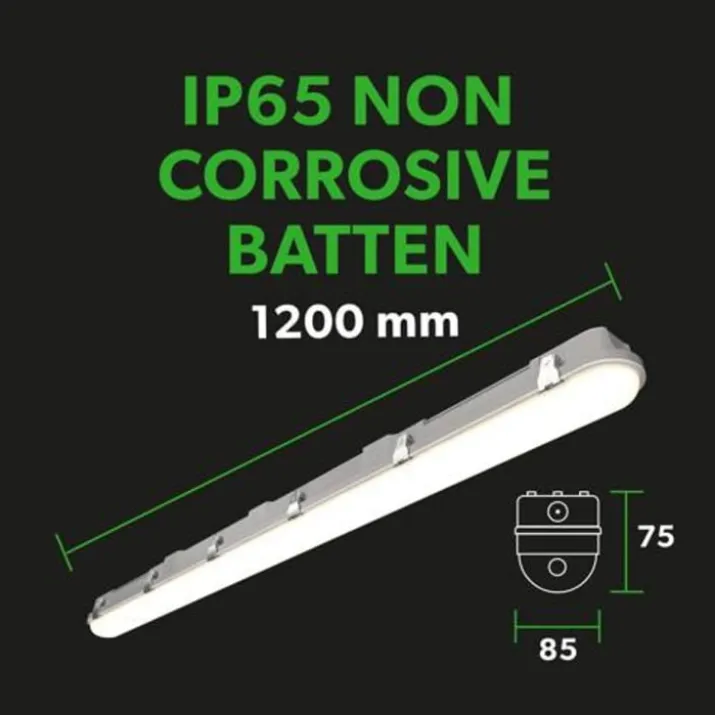 4lite Valde lysarmatur med nødlys, 22-40W, 120 cm