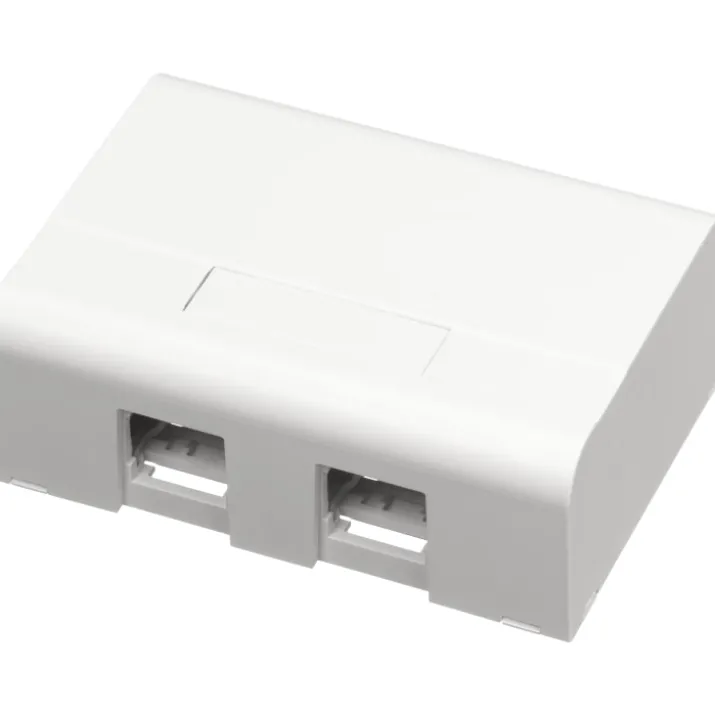 LK Actassi montageboks, 2xRJ45