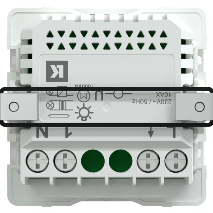 LK Fuga afbryder med timer, 1 modul, hvid
