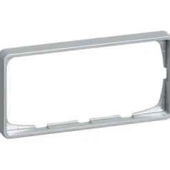 LK Fuga Baseline 50 ramme, 1x2 modul, vandret, metallic