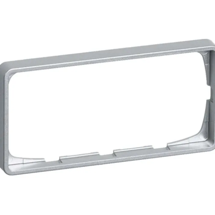 LK Fuga Baseline 50 ramme, 1x2 modul, vandret, metallic