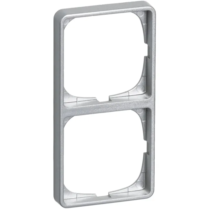 LK Fuga Baseline 50 ramme, 2x1 modul, metallic