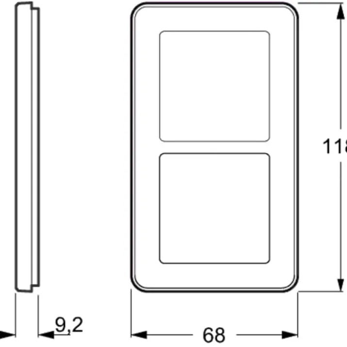 LK Fuga Choice designramme, 2 modul, transparent