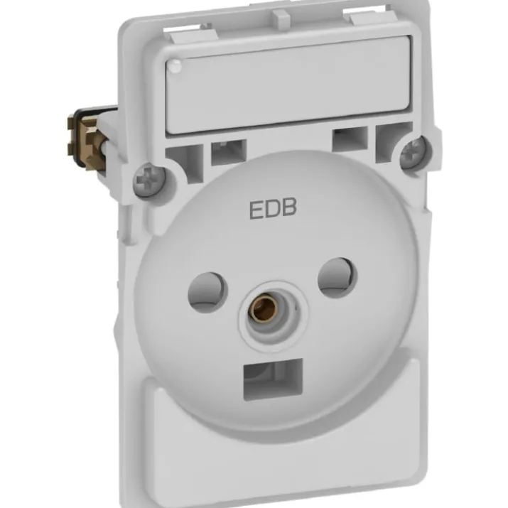 LK Fuga EDB stikkontakt med jord og LED lampe, 1½ modul, Uden afdækning