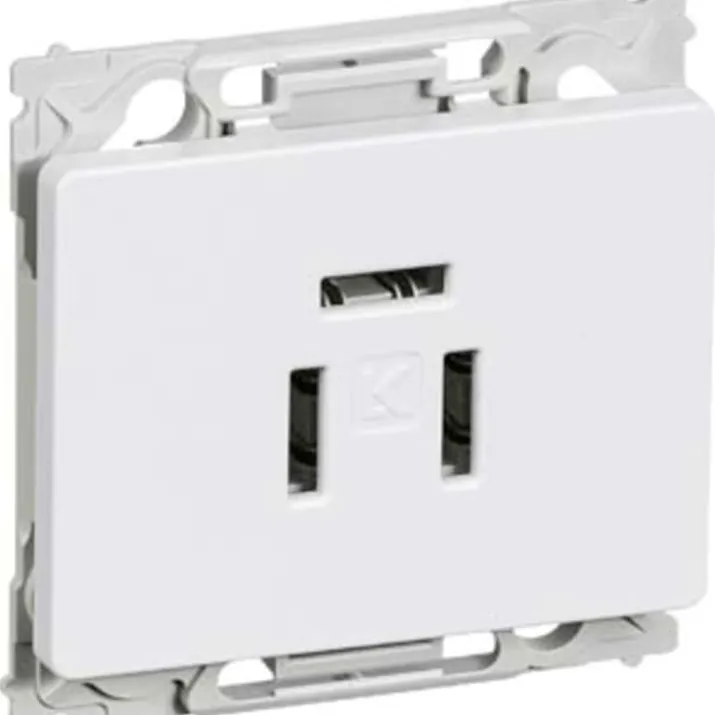 LK Fuga Opus 66 telefonstik indbygning, hvid