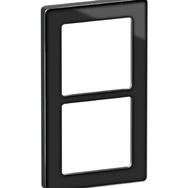 LK Fuga Pure 66 designramme, 2 modul, sort