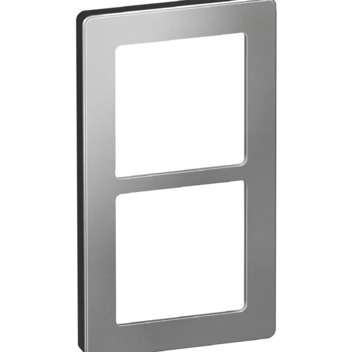 LK Fuga Pure 66 designramme, 2 modul, stål