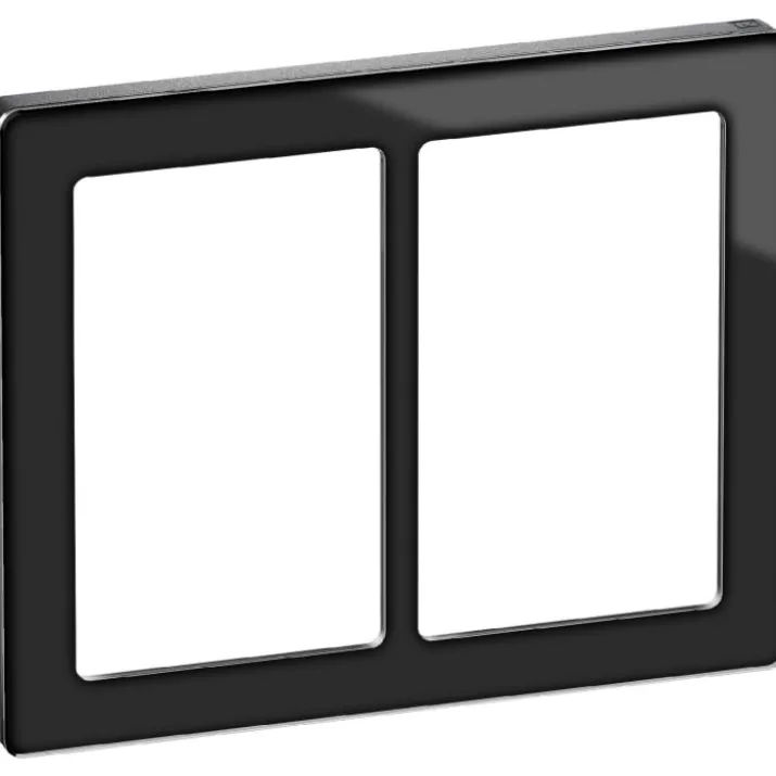 LK Fuga Pure 66 designramme, 2x1,5 modul, sort