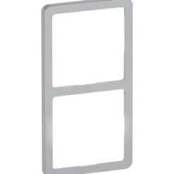 LK Fuga Slim designramme, 2x1 modul, stålmetallic