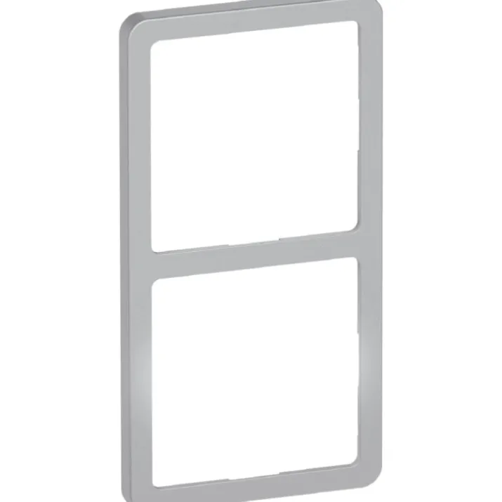 LK Fuga Slim designramme, 2x1 modul, stålmetallic