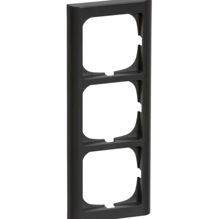 LK Fuga Softline 63 ramme, 3 modul, lodret, koksgrå