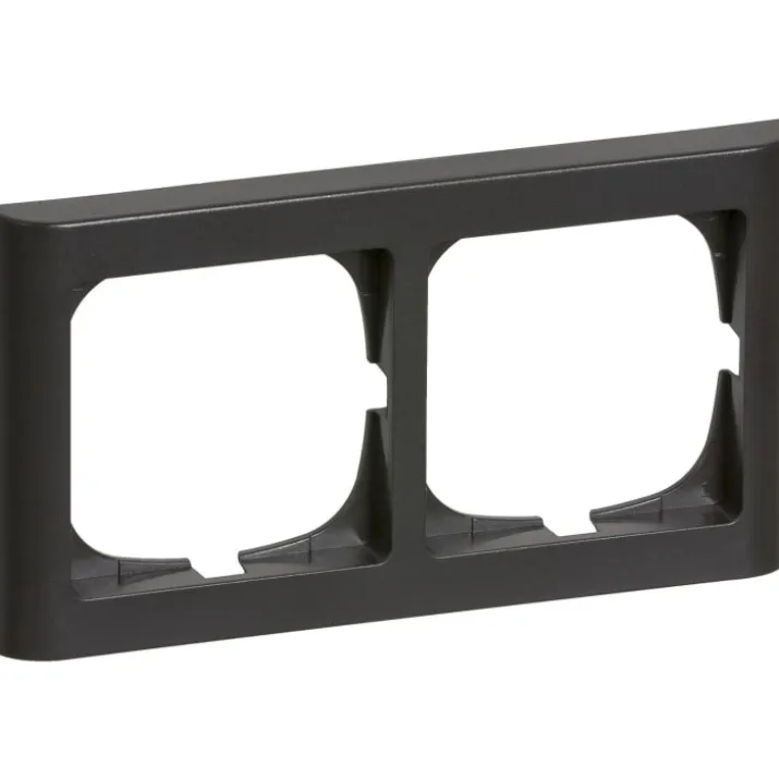LK Fuga Softline 63 ramme, 2x1 modul, vandret, koksgrå