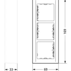 LK Fuga Softline underlag 3x1 modul lodret, hvid