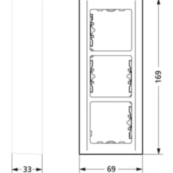 LK Fuga Softline underlag 3x1 modul lodret, hvid