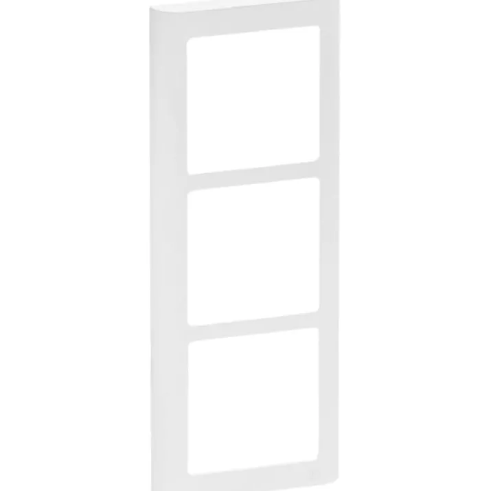 LK Fuga Soft 63 ramme, 3 modul, lodret, hvid