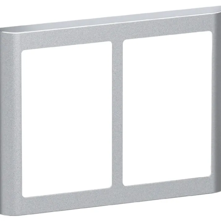 LK Fuga Soft 63 ramme, 2x1,2 modul, metallic