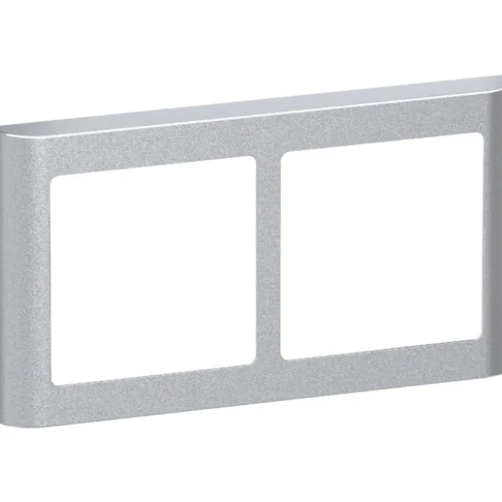 LK Fuga Soft 63 ramme, 2x1 modul, vandret, metallic