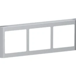 LK Fuga Soft 63 ramme, 3x1 modul, vandret, metallic