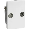 LK Fuga TD263D antenneudtag, TV og Radio sløjfedåse, 1,5 modul, hvid