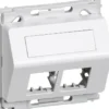 LK Opus 66 dataudtag uden montageramme 2xRJ45 skrå 1 modul, hvid