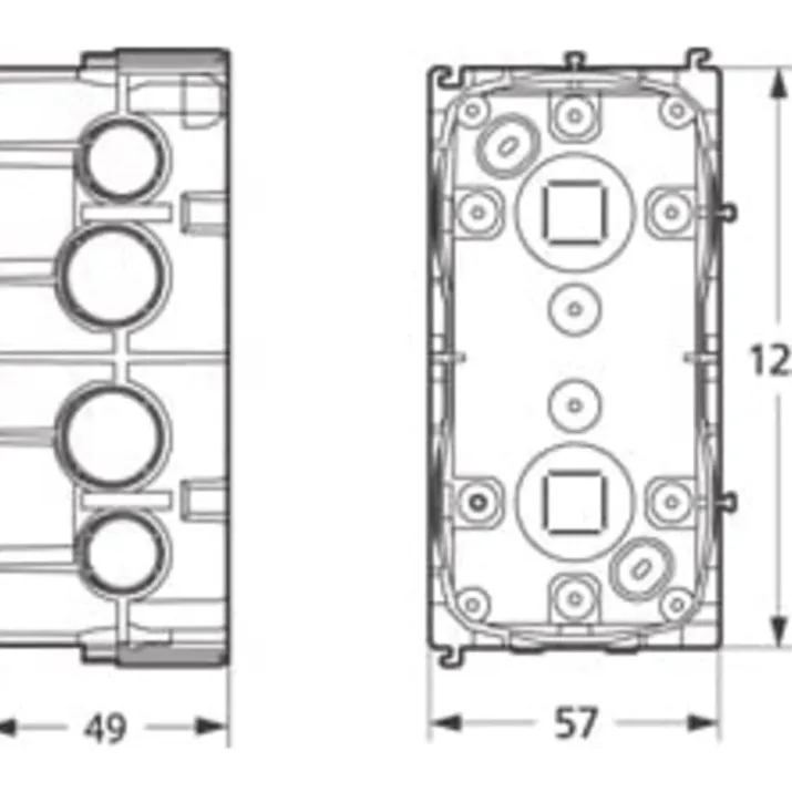 LK Opus 66 indmuringsdåse 2 modul