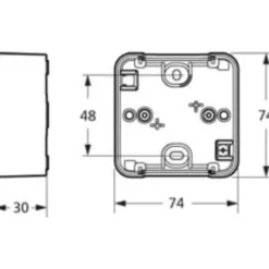 LK Opus 74 underlag, 1 modul, lysegrå