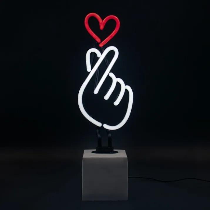Locomocean Finger hjerte neonskilt