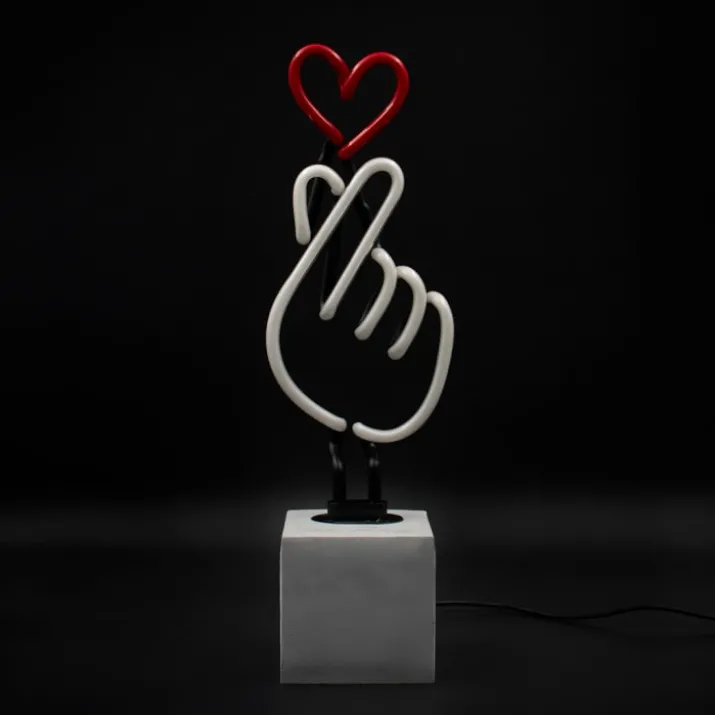 Locomocean Finger hjerte neonskilt