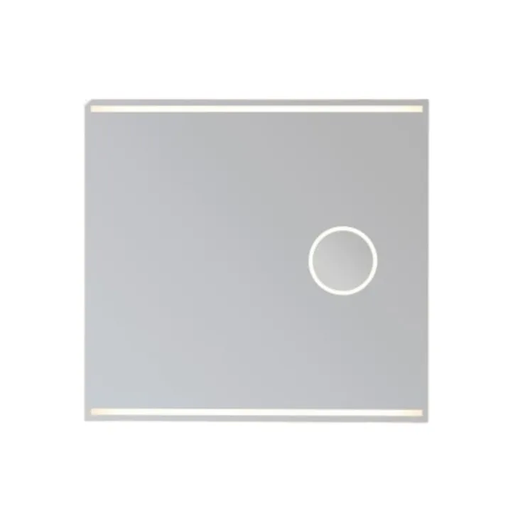 Loevschall Focus spejl med lys, 80x75 cm