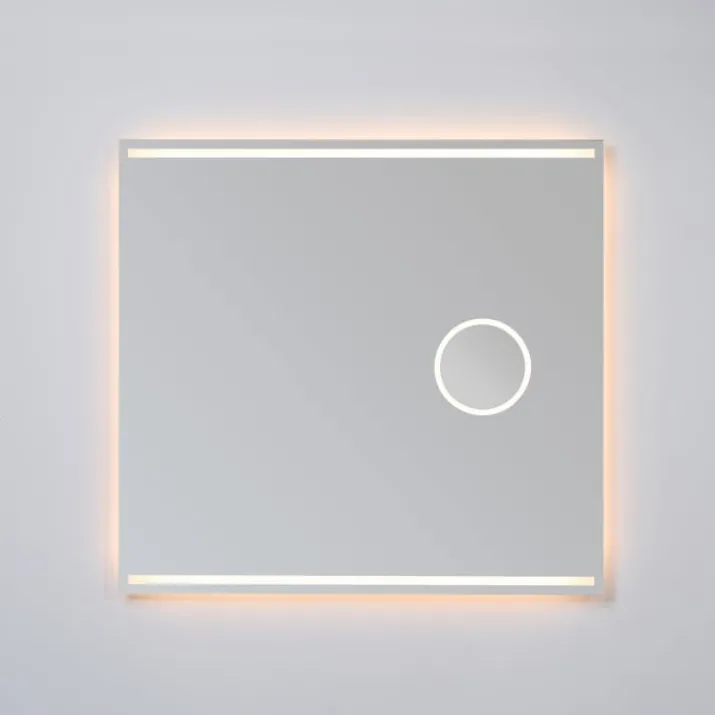 Loevschall Focus spejl med lys, 80x75 cm