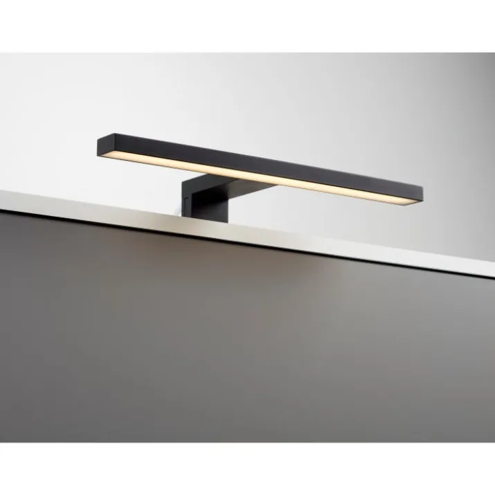 Loevschall NextGen spejllampe, sort, 30 cm