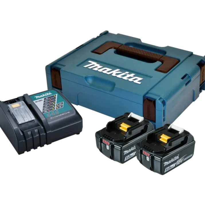 Makita batterisæt, 18v/5,0 AH med lader
