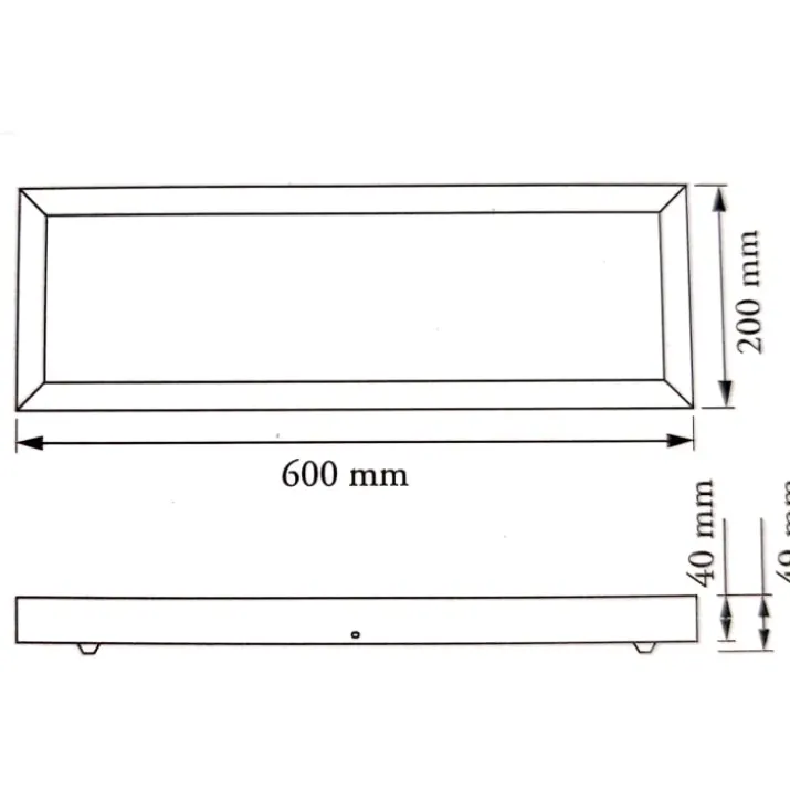 Malmbergs Sirius LED panel til påbygning, 60x20 cm