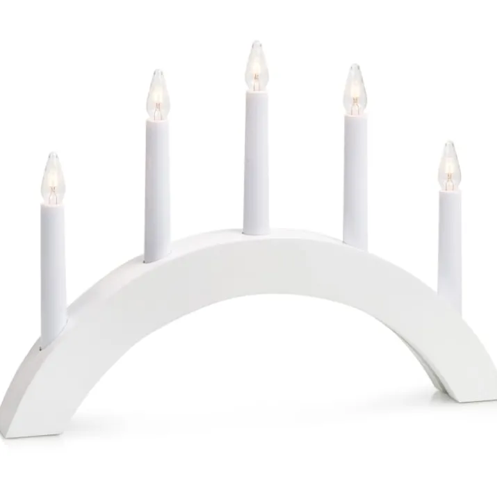 Markslöjd Atle julelysestage, 5 lys, hvid