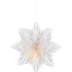 Markslöjd Neela julestjerne med lys, 56 cm, hvid
