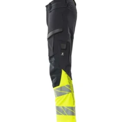 Mascot Accelerate Safe arbejdsbukser med stretch, marineblå/hi-vis gul, str. 82C51