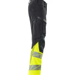 Mascot Accelerate Safe arbejdsbukser med stretch, marineblå/hi-vis gul, str. 82C51