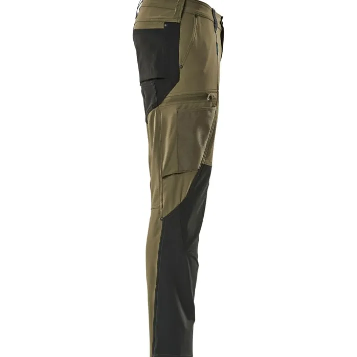Mascot Advanced arbejdsbukser med stretch, grøn/sort, str. 76C50