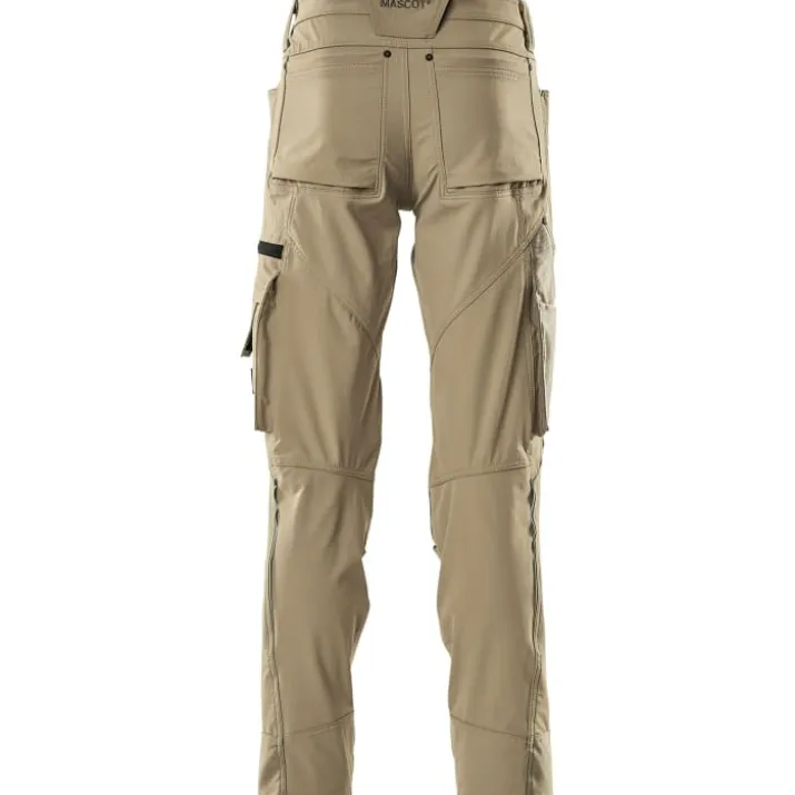 Mascot Advanced arbejdsbukser med stretch, khaki, str. 76C46