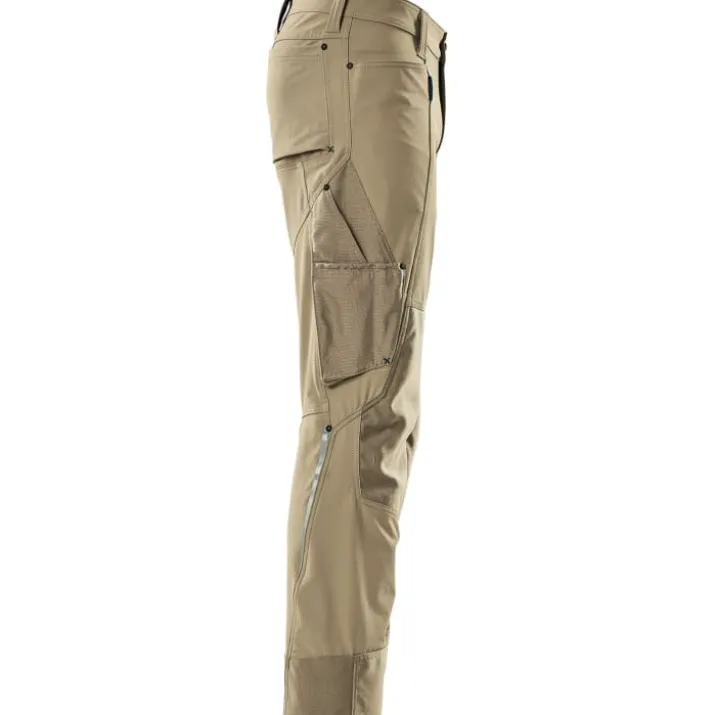 Mascot Advanced arbejdsbukser med stretch, khaki, str. 76C46