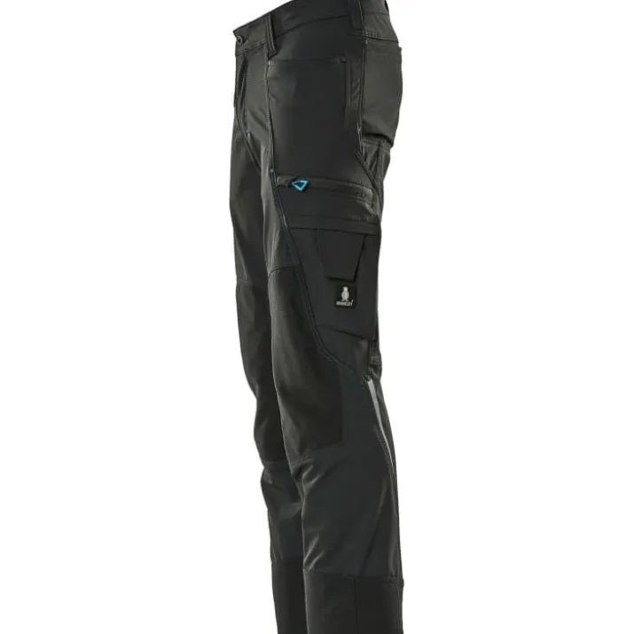 Mascot Advanced arbejdsbukser med stretch, sort, str. 76C48